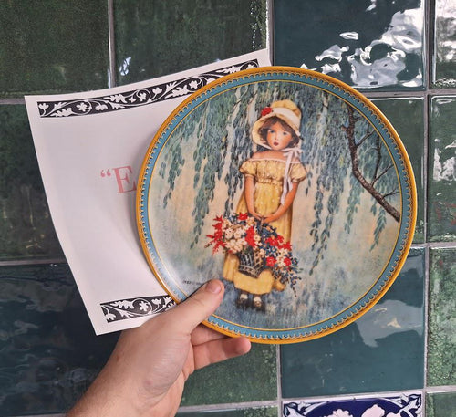 Edwin M Knowles Easter Plate: Jessie Willcox Smith Artwork, 1986 Childhood Memories