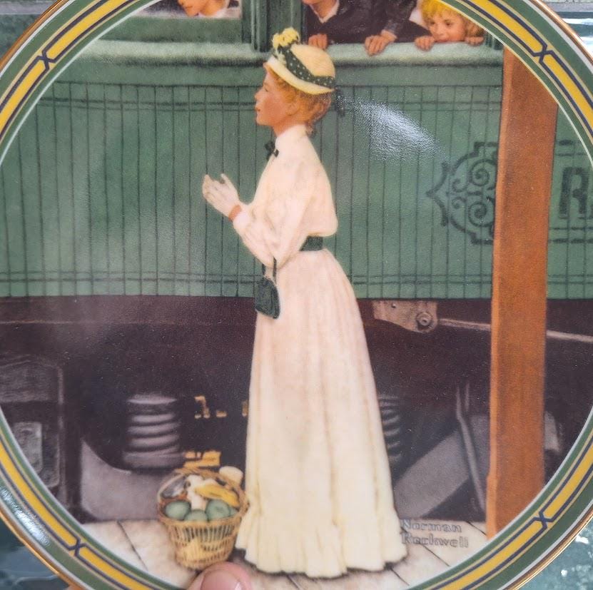 Norman Rockwell A Mother's Welcome Collector Plate Edwin M Knowles 1986 (Boxed)