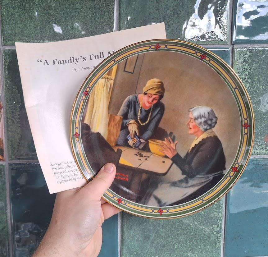 Norman Rockwell Collector Plate: A Family's Full Measure (1985)
