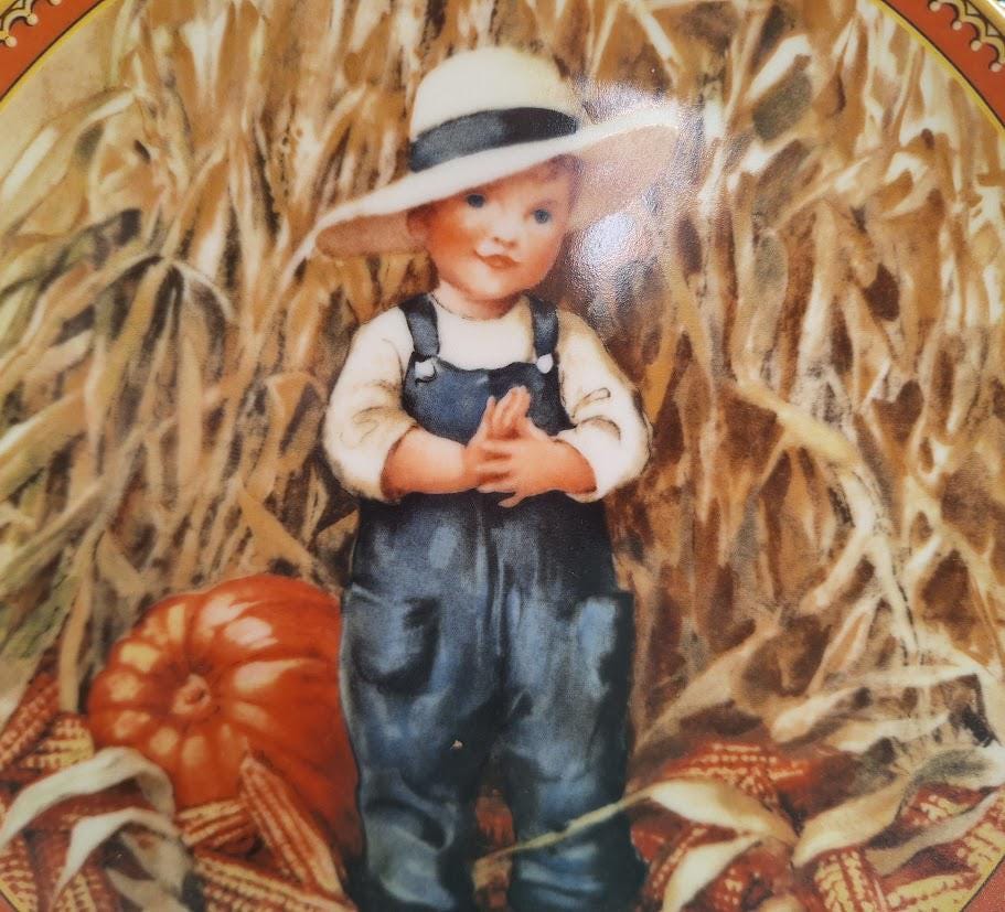 Edwin M Knowles Thanksgiving Collector Plate Jessie Willcox Smith 1986 Fine China