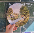 Royal Worcester Collector Plate: Along the Towpath, Romance of Waterways, Roger Kent, 1990