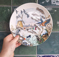 Wedgwood Skating on the Fen Plate: Colin Newman Country Christmas 1989 Bone China