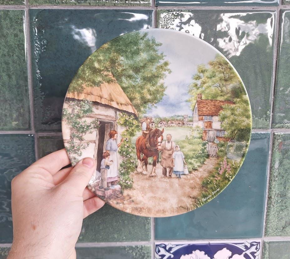 Wedgwood Collector Plate: The Homecoming Village Green Scene (1990)
