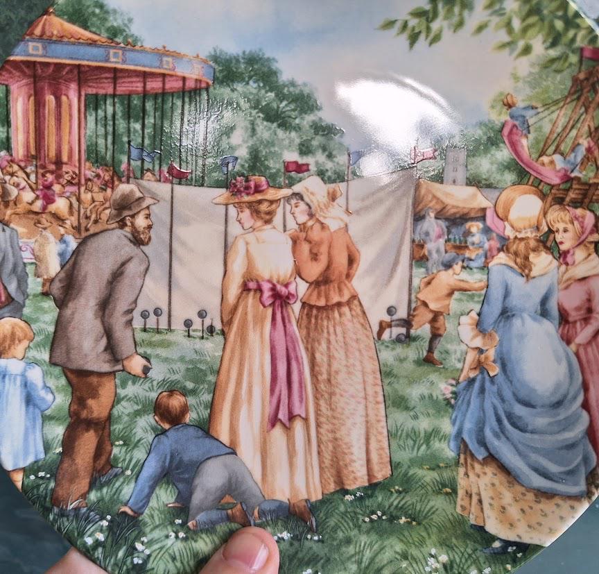 Wedgwood Collector Plate: The Steam Fair Village Green Scene (1990)