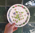 Royal Worcester Feverfew Collector Plate, Fine Bone China Botanical Butterfly Dish (Boxed With Certificate)