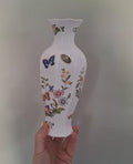 Vintage Aynsley Cottage Garden Vase, Windsor Shape, Fine Bone China, Floral Butterfly, England