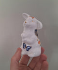 Vintage Aynsley Cottage Garden Mini Rabbit Ornament, Fine Bone China Figurine Made in England