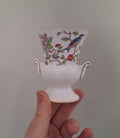 Vintage Aynsley Pembroke Miniature Urn Vase: Fine Bone China Bird Floral (3.25 Inch)