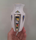 Aynsley Anniversary Collection Hexagonal Floral Vase  Art Deco Style Fine Bone China