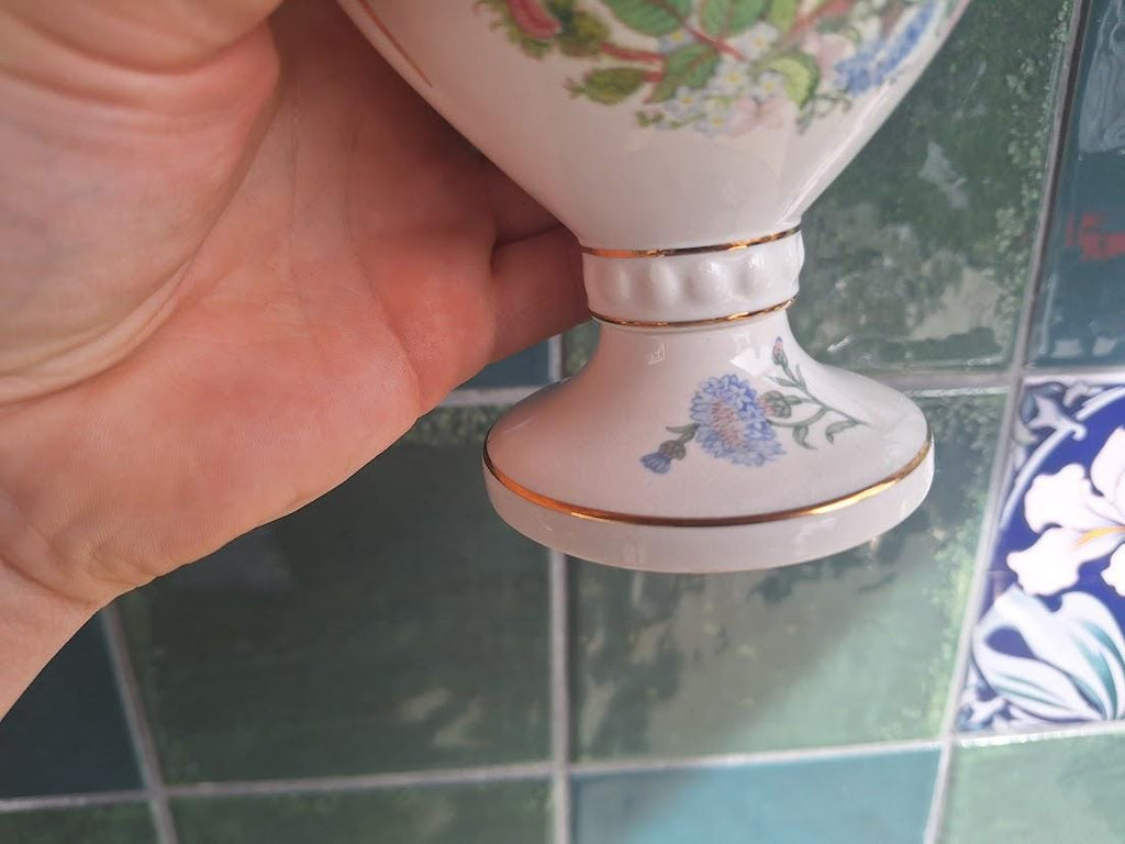 Aynsley Wild Tudor Large Urn Vase, Fine Bone China Floral Display Ornament