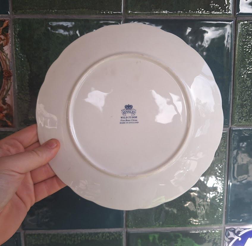 Vintage Aynsley Wild Tudor Crocus Cake Plate, Fine Bone China Floral Serving Dish
