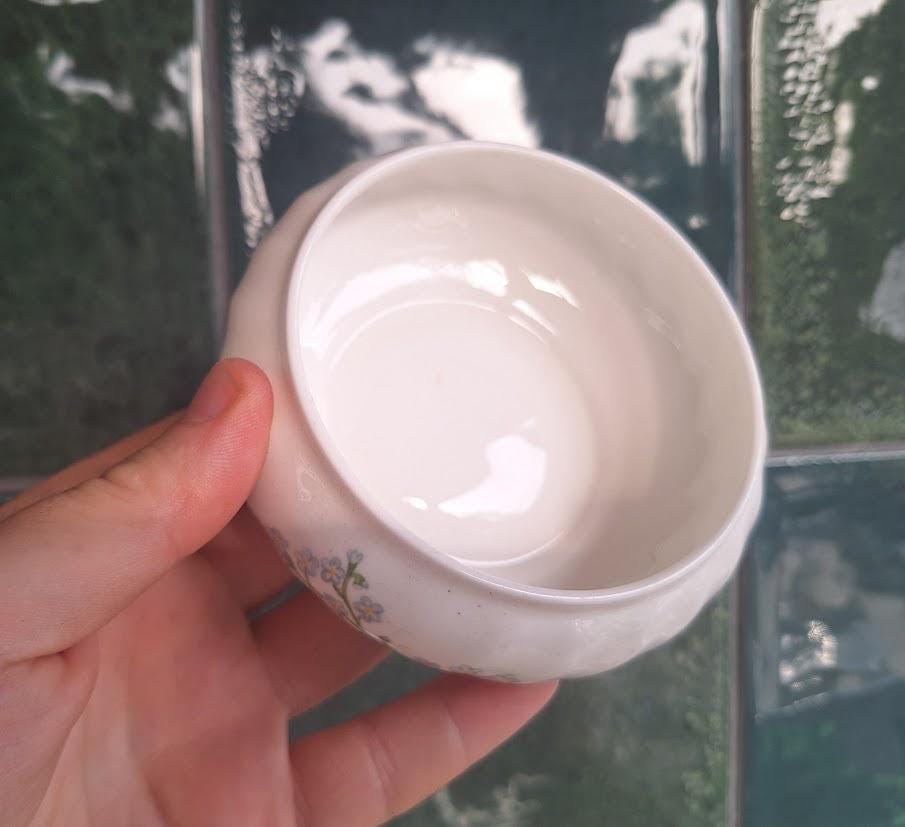 Vintage Aynsley Wild Tudor Trinket Box: Fine Bone China Floral Keepsake (4.25in)