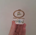 Vintage Aynsley Wild Tudor Hinged Pill Box, Fine Bone China Floral Trinket Box