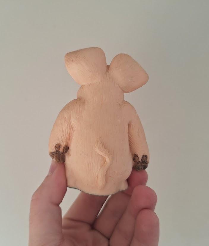 Vintage Piggin Shut It Figurine 1997 David Corbridge Handmade Resin Pig Ornament Funny Open Mouth Collectable No Box