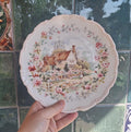 Royal Albert Summer Cottage Garden Year Series Plate 1984, Vintage English Bone China Floral Cottage Cabinet Wall Plate 21.5cm