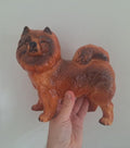 Vintage Coopercraft Chow Chow Dog Figurine, Large Brown Ceramic Standing Dog Ornament, English Breed Collectable and Dog Lover Gift