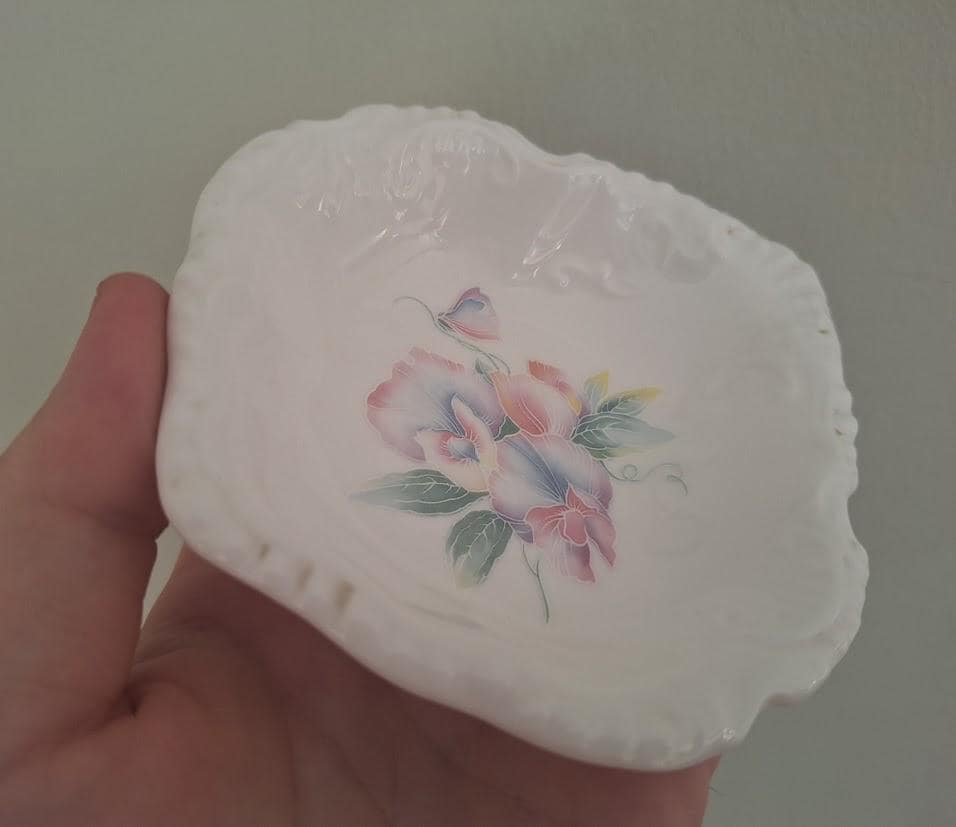Vintage Aynsley Little Sweetheart Bon Bon Dish Fine Bone China Made in England Trinket Dish Floral Candy Bowl Gift
