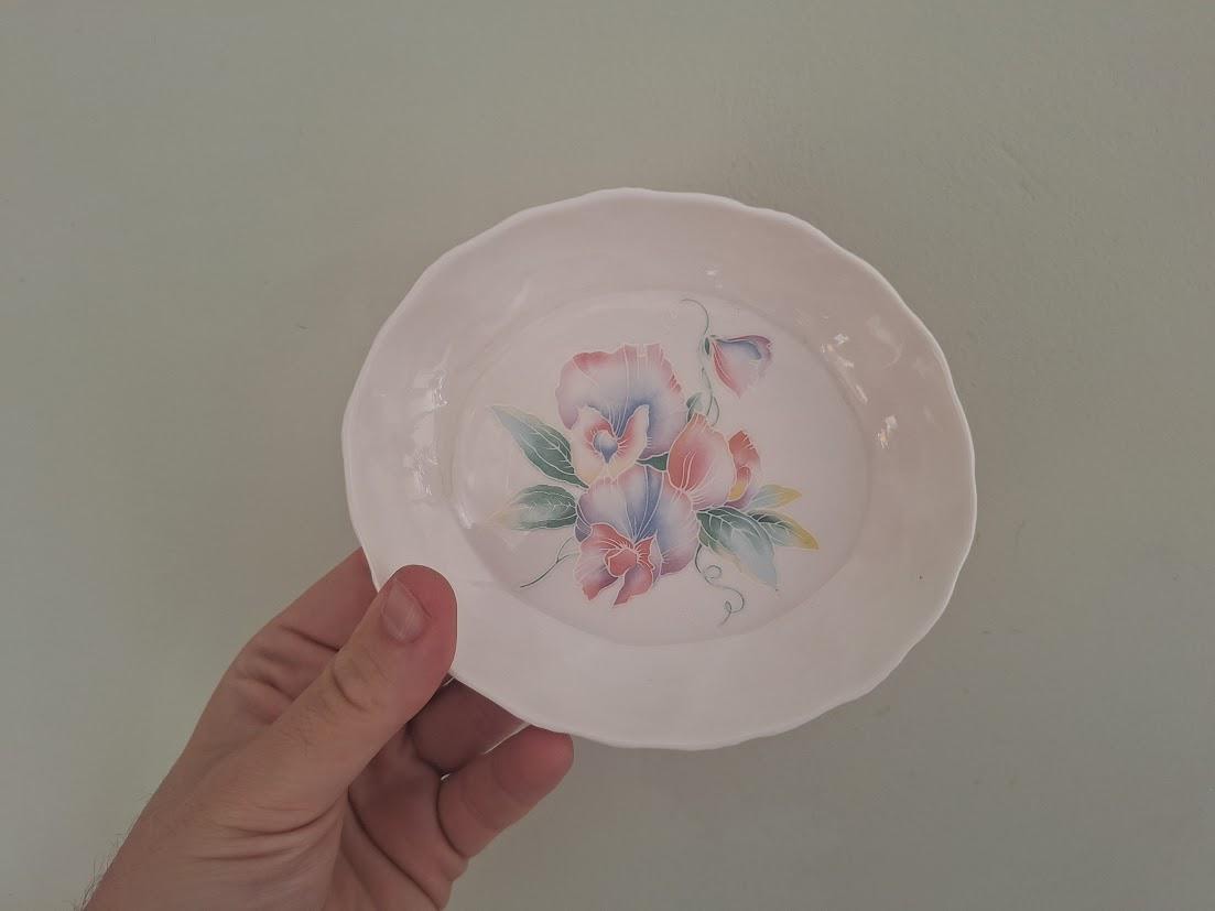 Vintage Aynsley Little Sweetheart Fruit Bowl Fine Bone China Made in England Floral Serving Bowl Trinket Dish
