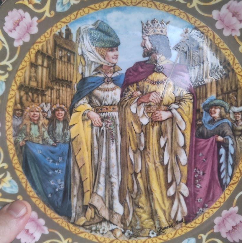 Wedgwood Arthurian Legends Plate The Wedding of Arthur and Guinevere 1987 Richard Hook Bone China England