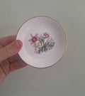 Vintage Royal Worcester Floral Pin Dish Fine Bone China England Pink Pasque Flower Trinket Dish