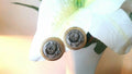 Vintage Floral Rose Clip On Earrings, Gold & Silver Tone